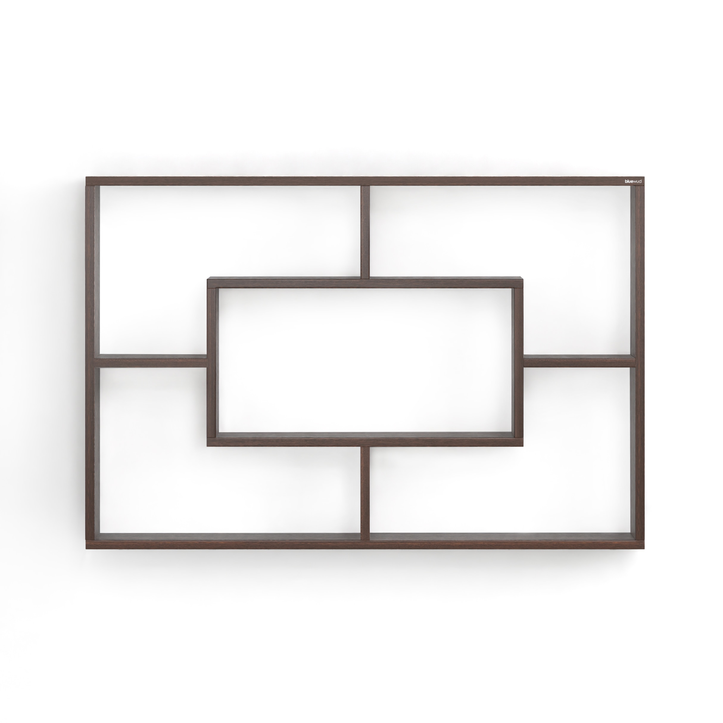 BLUEWUD Crafte Engineered Wood Wall Mount Wall Shelf, Display Rack (Wenge)