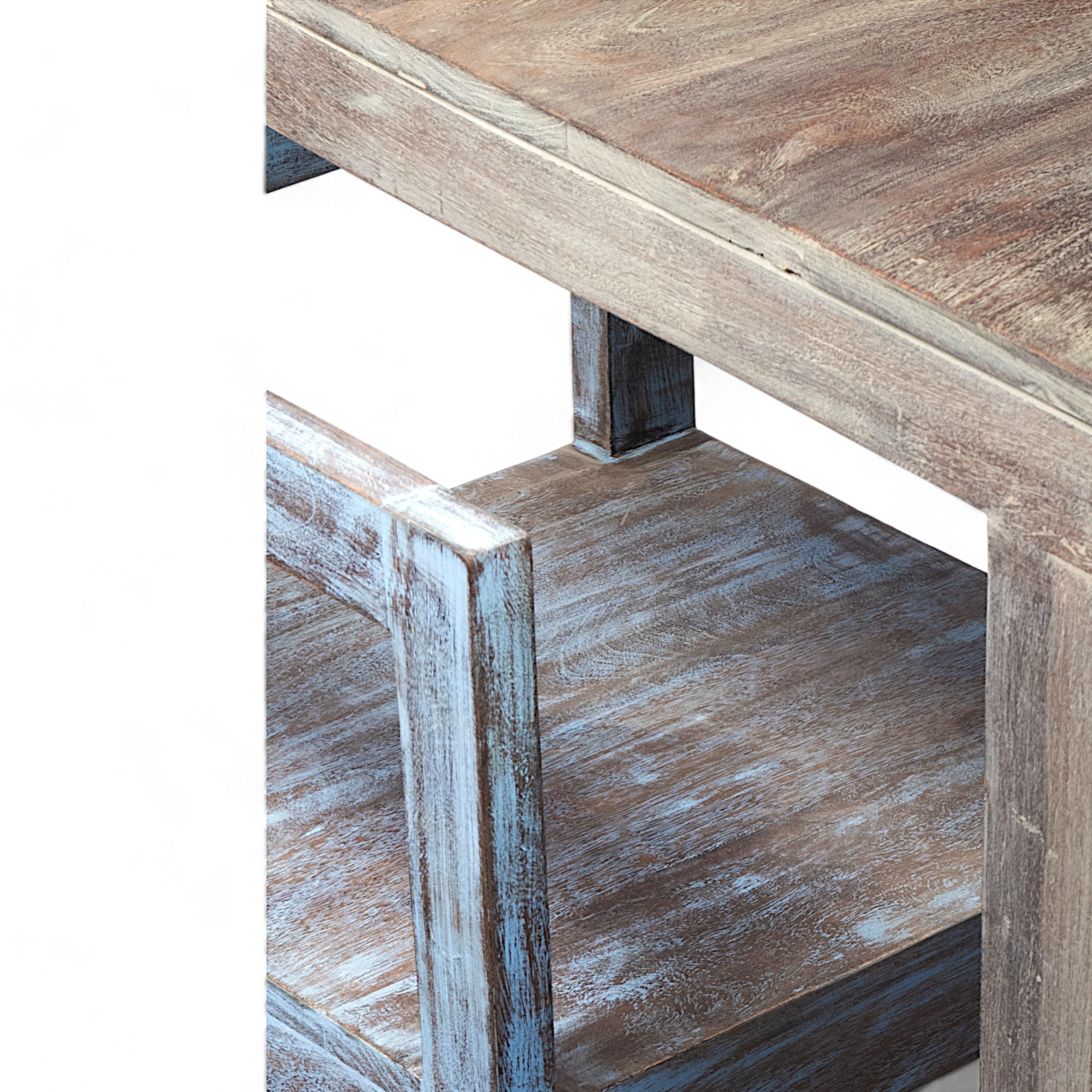 Kingston Sheesham Wood 4 seater Dining Table Set in Antique Multicolour Finish