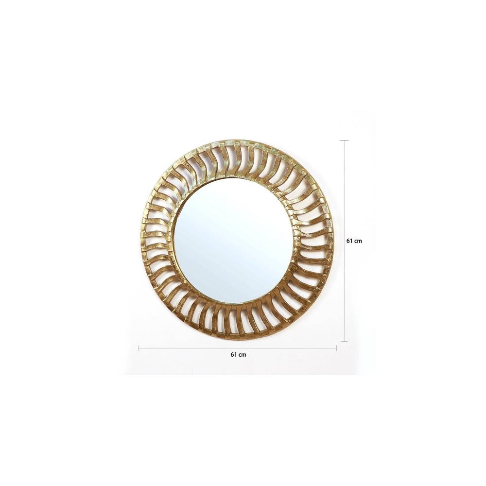 Gold Steel Wall Mirror