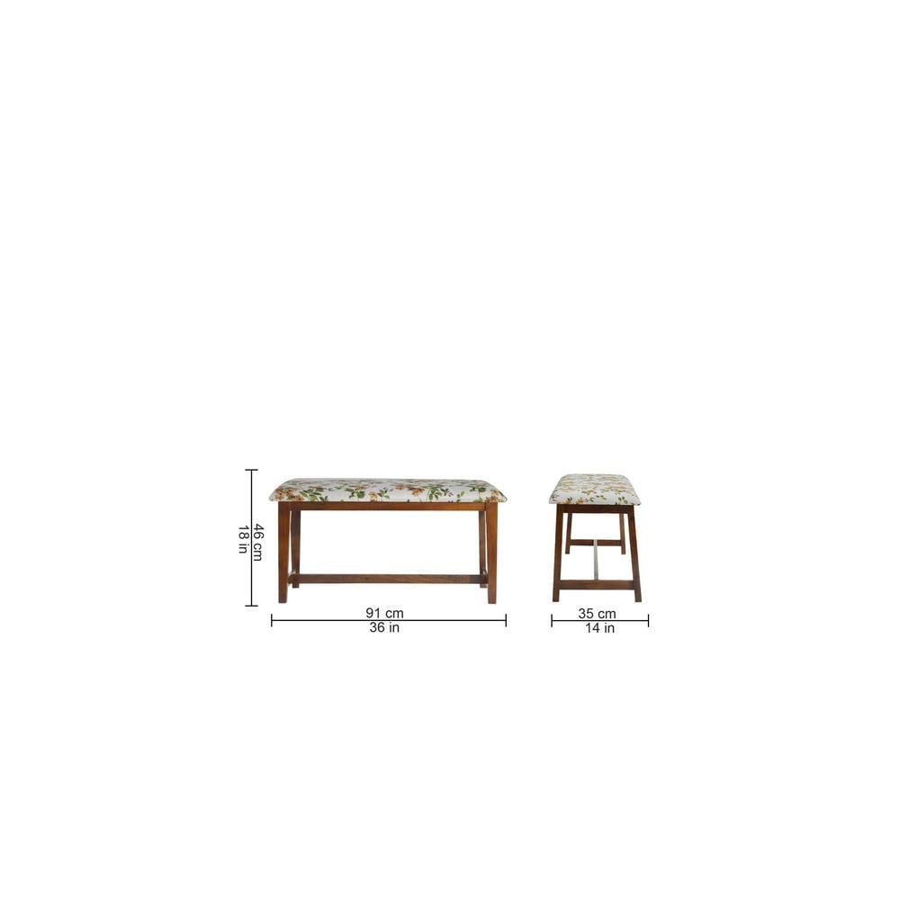 Euthenia Solid Wood Bench In Provincial Teak Finish