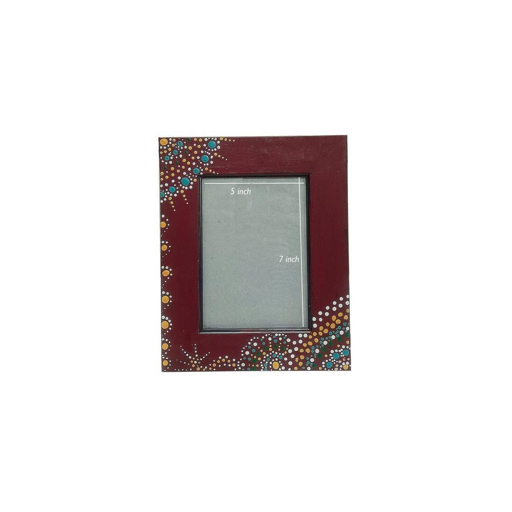 Maroon Mandala Photo Frame