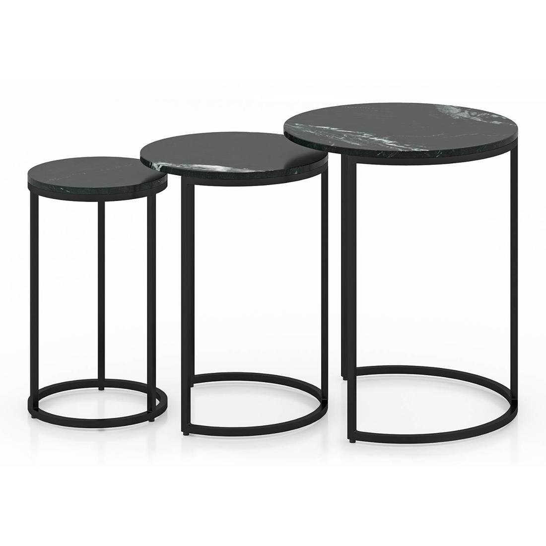 Livingston Metal Side Table in Black Finish