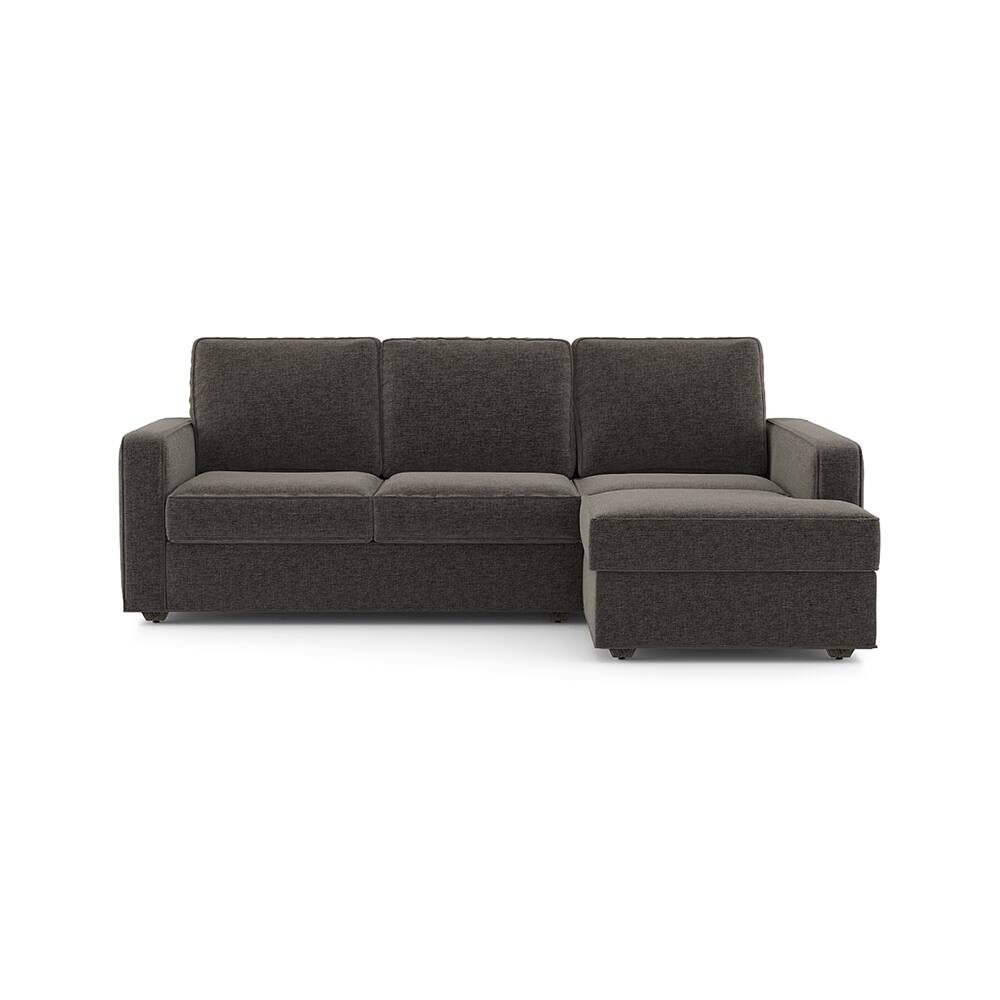 Apollo Compact Sofa (Colour : Smoke, Cushion : Soft, Back Type : Regular, Seating Capacity : Right Aligned 2 Seater + Right Aligned Chaise) - Urban Ladder
