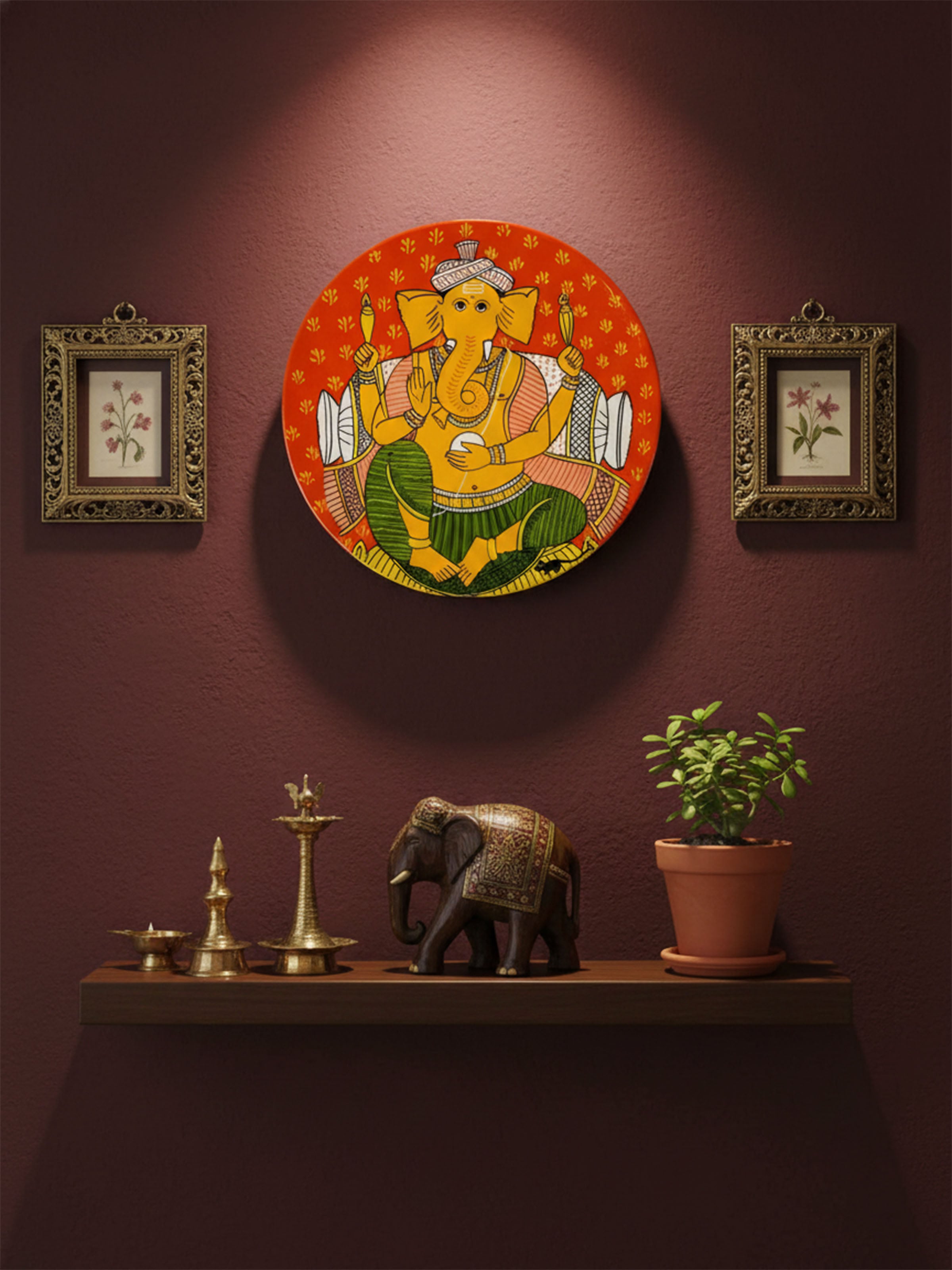 Ganesha Wall Cheriyal Display Plate