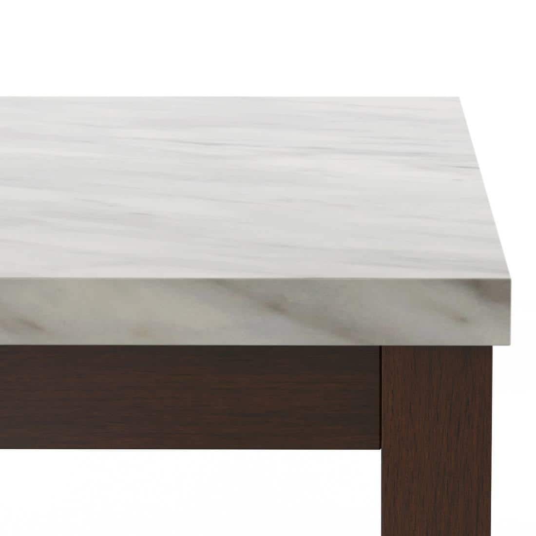 Matteo Engineered Wood 6 Seater Dining Table With Set Of 6 Persica Dining Chairs (Finish- Dark Walnut)