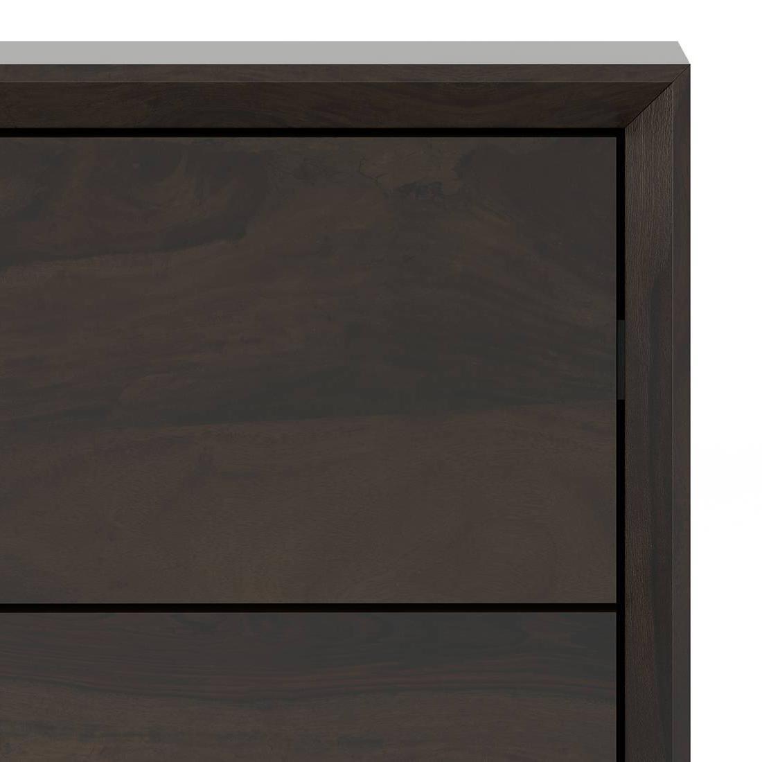 Denton Solid Wood Bedside Table in American Walnut Finish