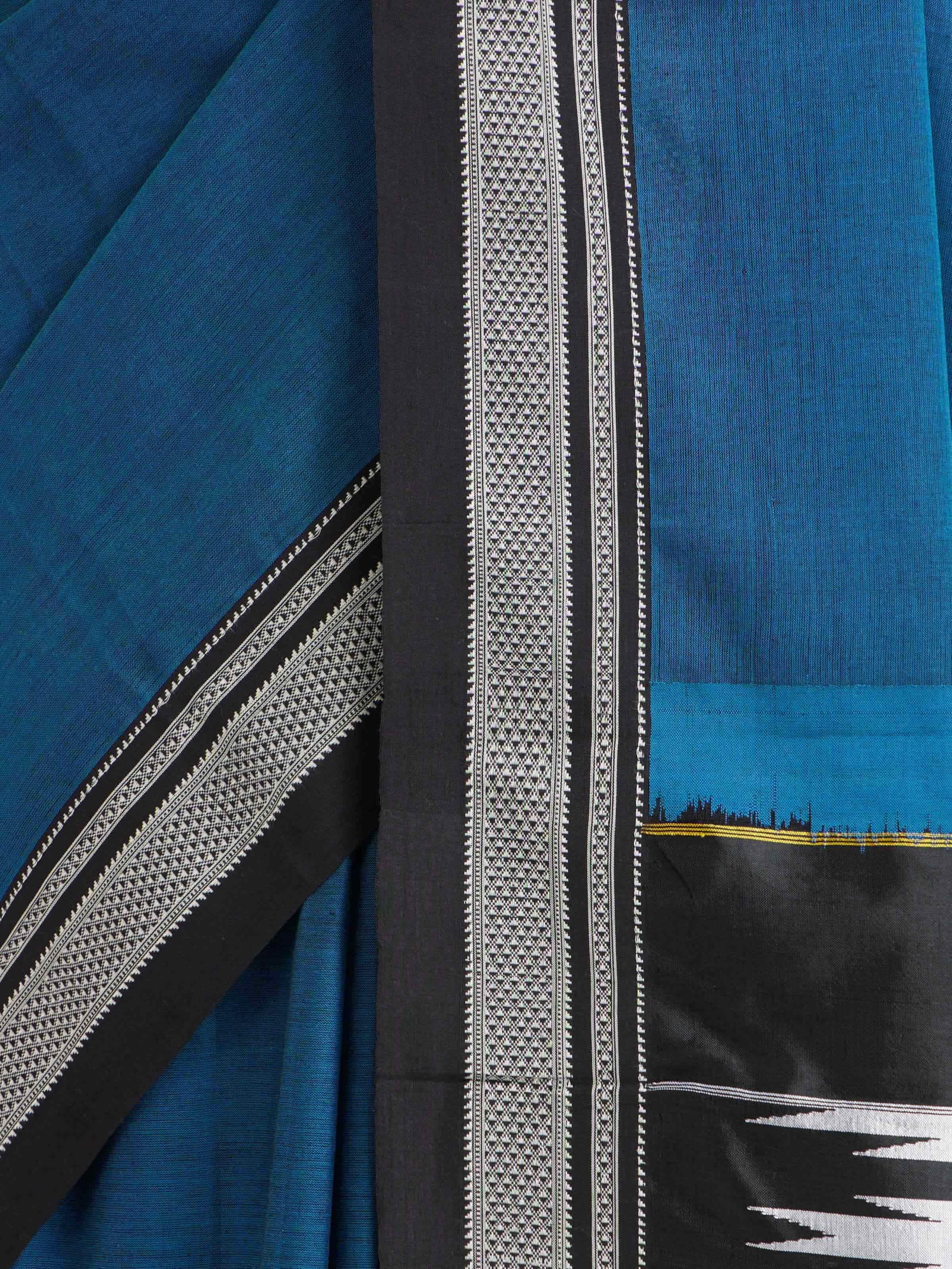 Blue Cotton & Silk Ilkal Saree