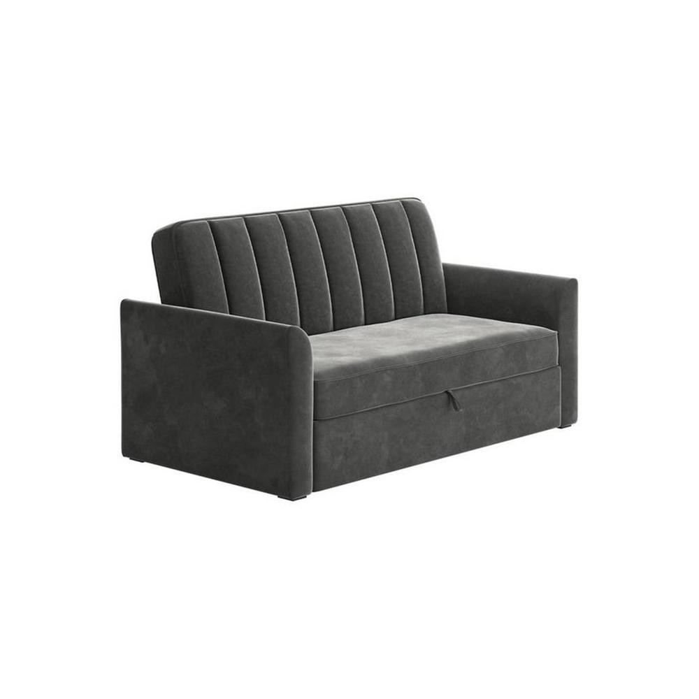 Hajel 3 Pull Out Sofa Cum Bed In Dark grey Colour