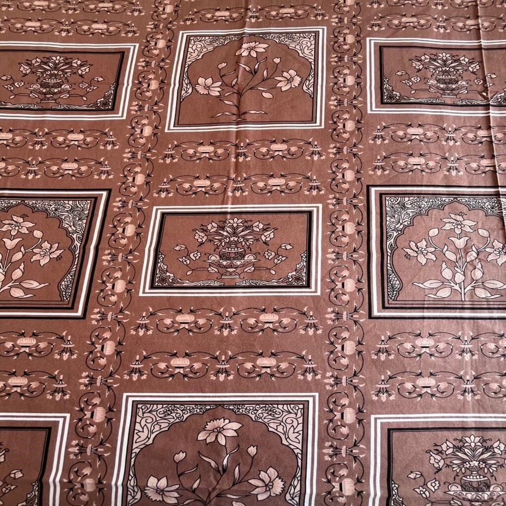 Carrot Floral 400 TC Cotton Flat Queen Size Bedsheet With 2 Pillow Covers From Threads