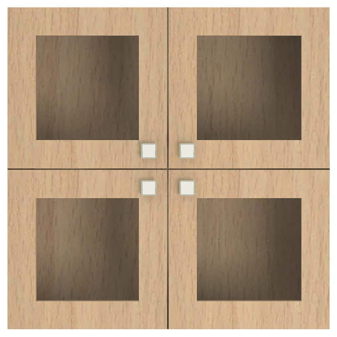 Romano Wall Mounted Glass Display Cabinet in Canadian Maple Colour