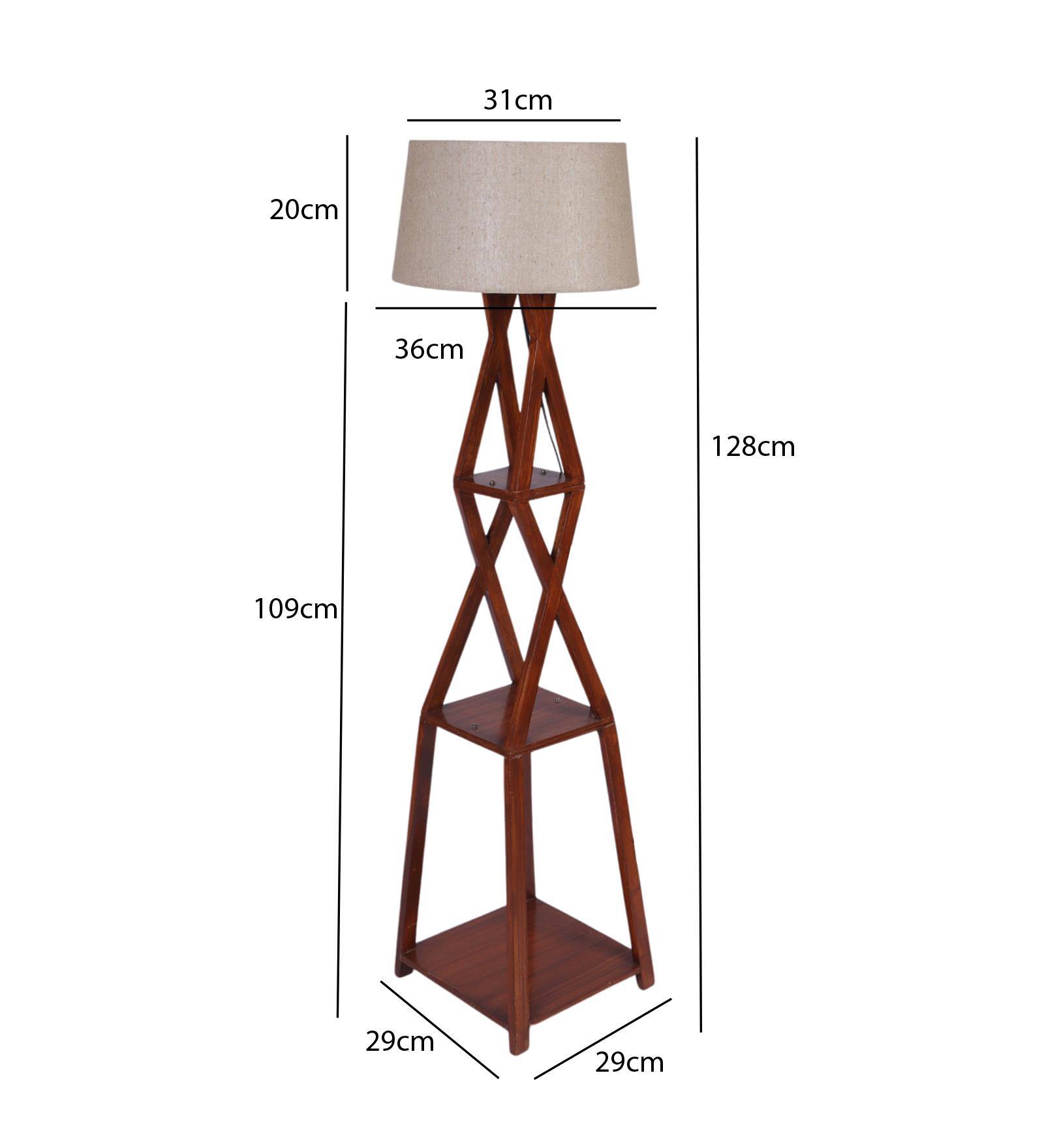 XX Shefl Floor Lamp in Beige Shade