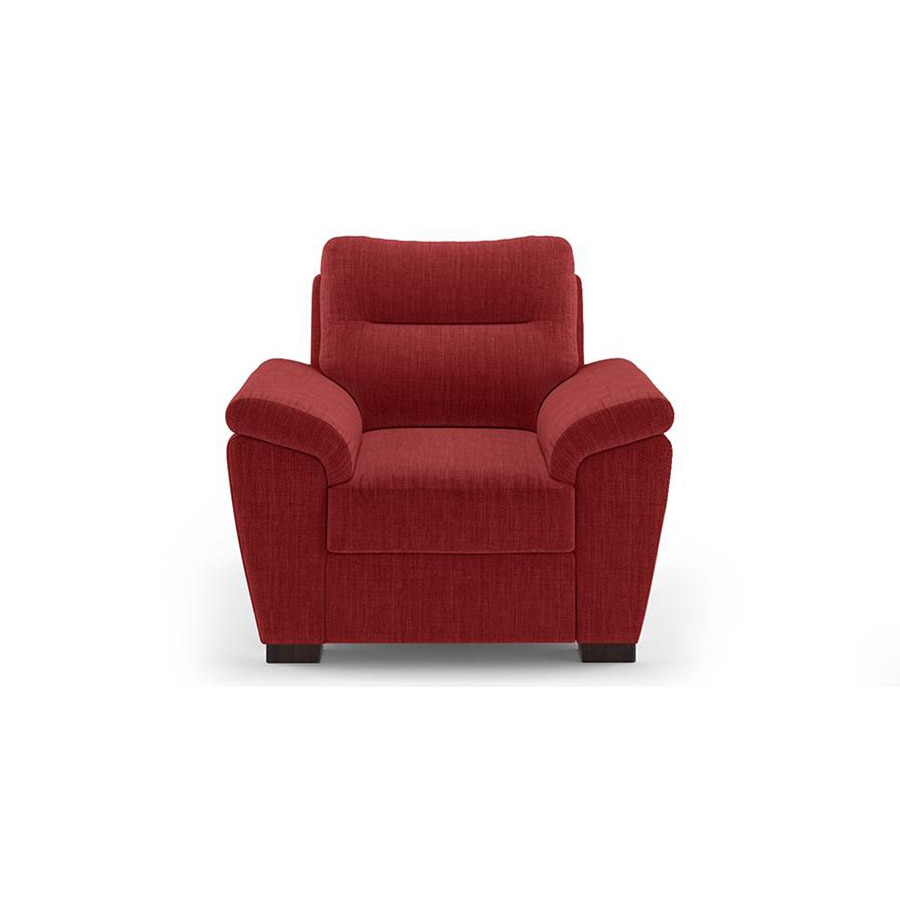 Adelaide Premium 1 Seater Fabric Sofa in Salsa Red Colour