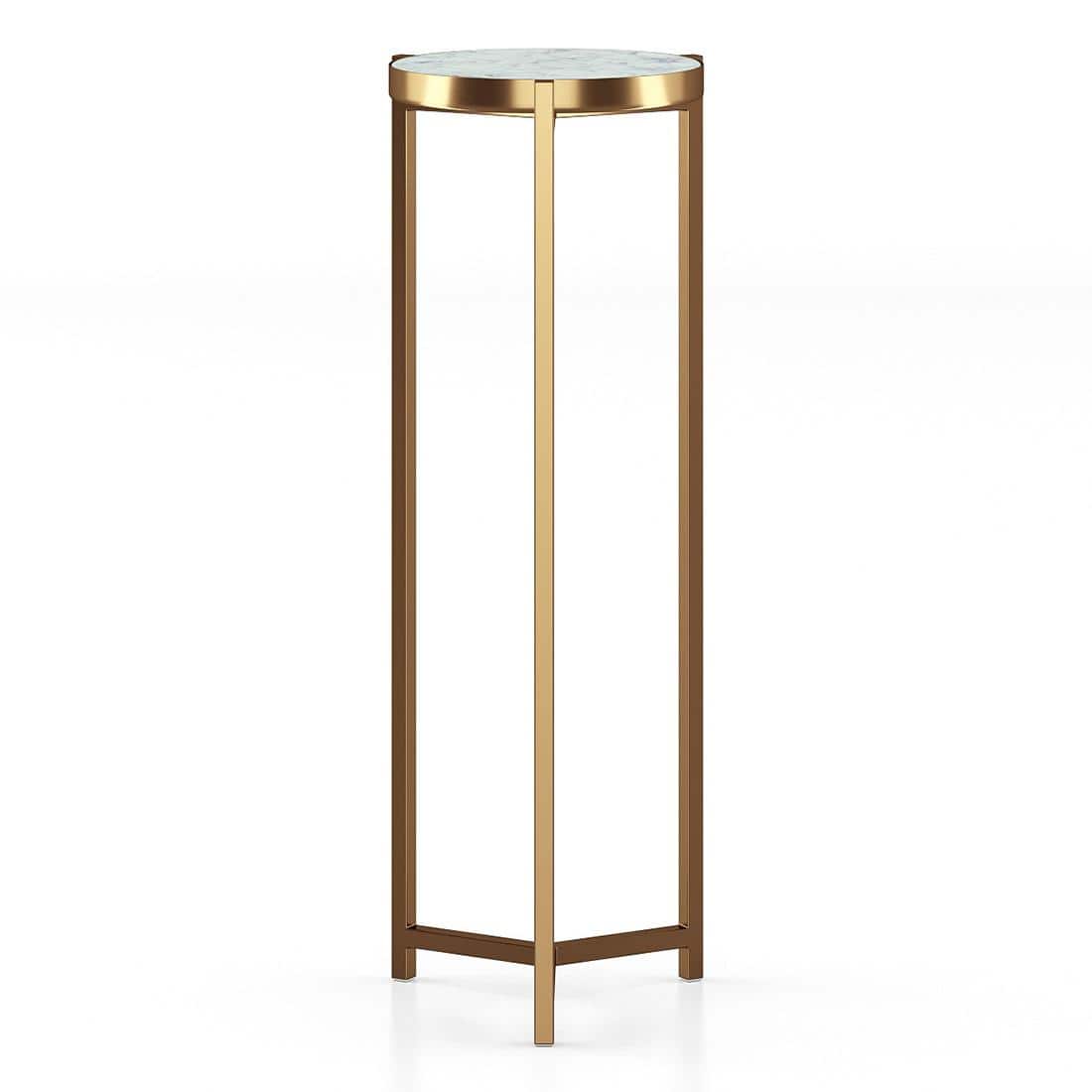 Midori Metal Drink Table In Gold Finish