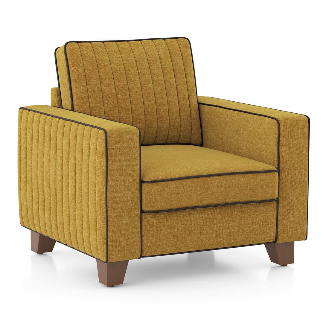 Apollo Neo Sofa (Colour : Ochre, Seating Capacity : 1 Seater, Cushion Type : Soft, Back Height : Regular Back)