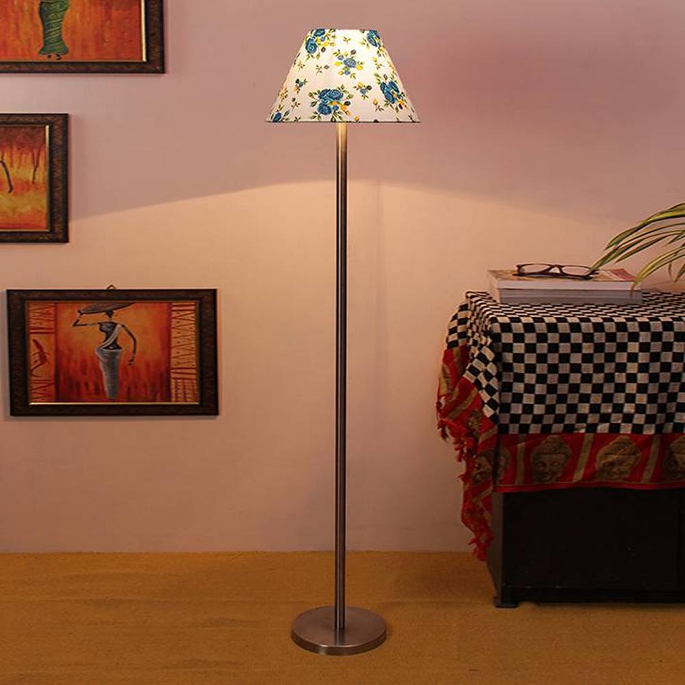 Desislava Multicolour Cotton Shade Floor Lamp