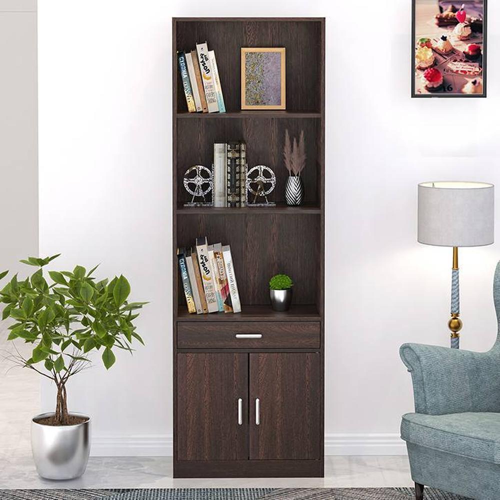 Seonn Engineered Wood Bookshelf in Wenge Finish