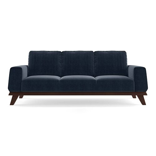 Granada Sofa Set (Colour: Sea Port Blue Velvet, Seater: 3+1+1) - Urban Ladder