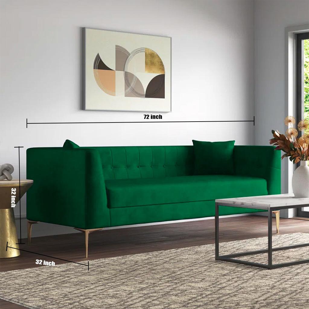 Alpha Fabric Sofa - Green