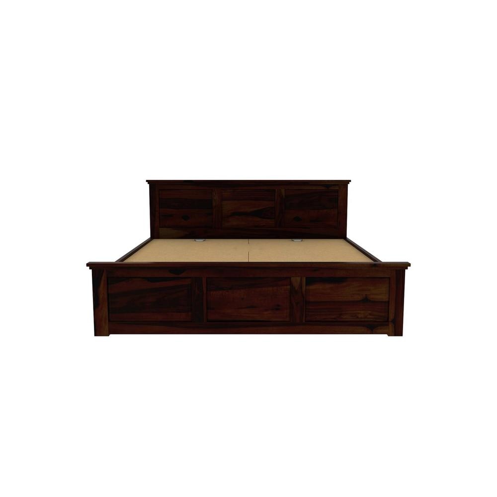 Stainfleld Sheesham Wood King Size Bed Non Storage Bed Walnut Finish (72 x 78 inches)