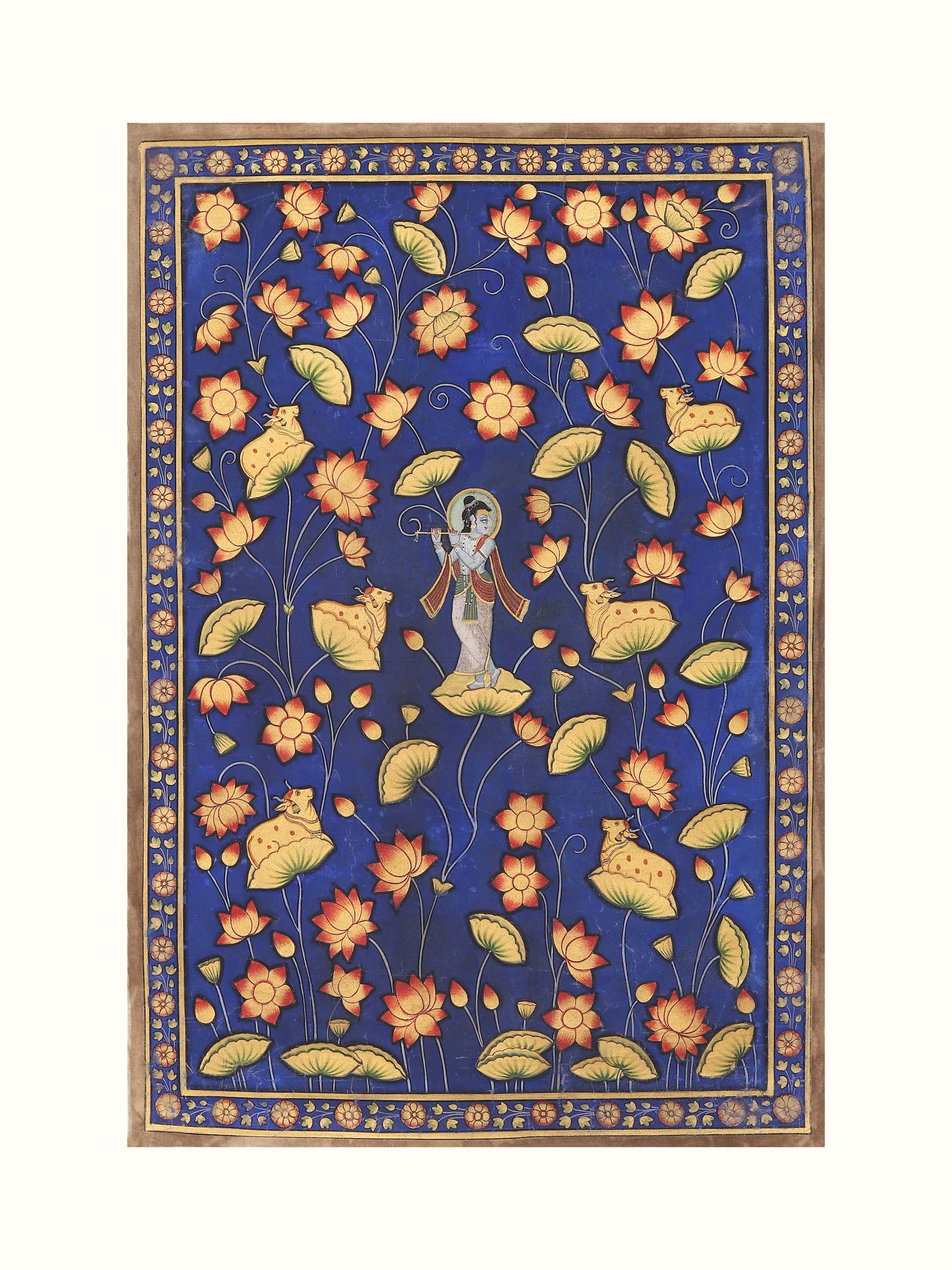Kamal Talai Krishna Pichwai Painting