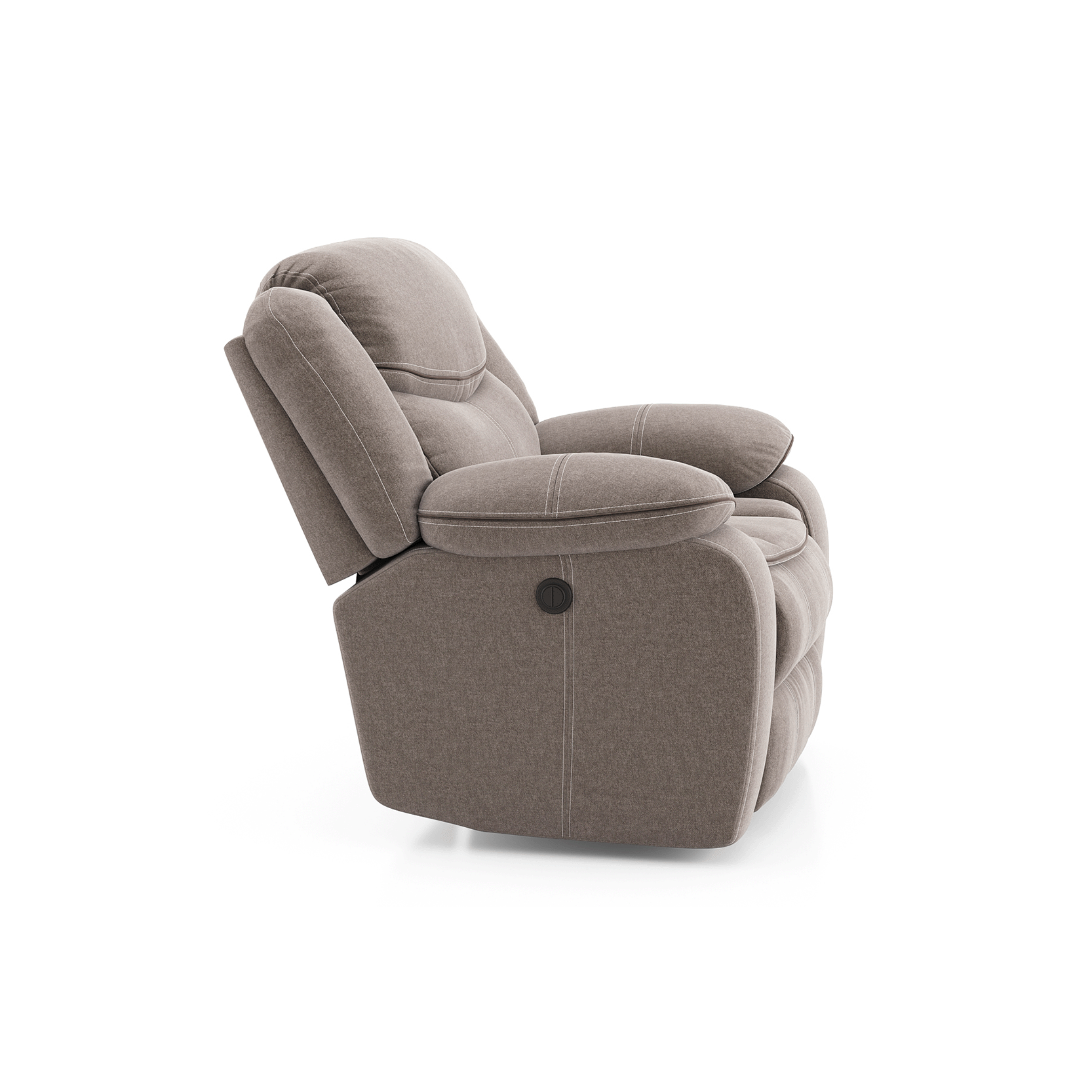 Atticus Single Seater Motorized Swivel Rock Recliner Premium Chenille Fabric