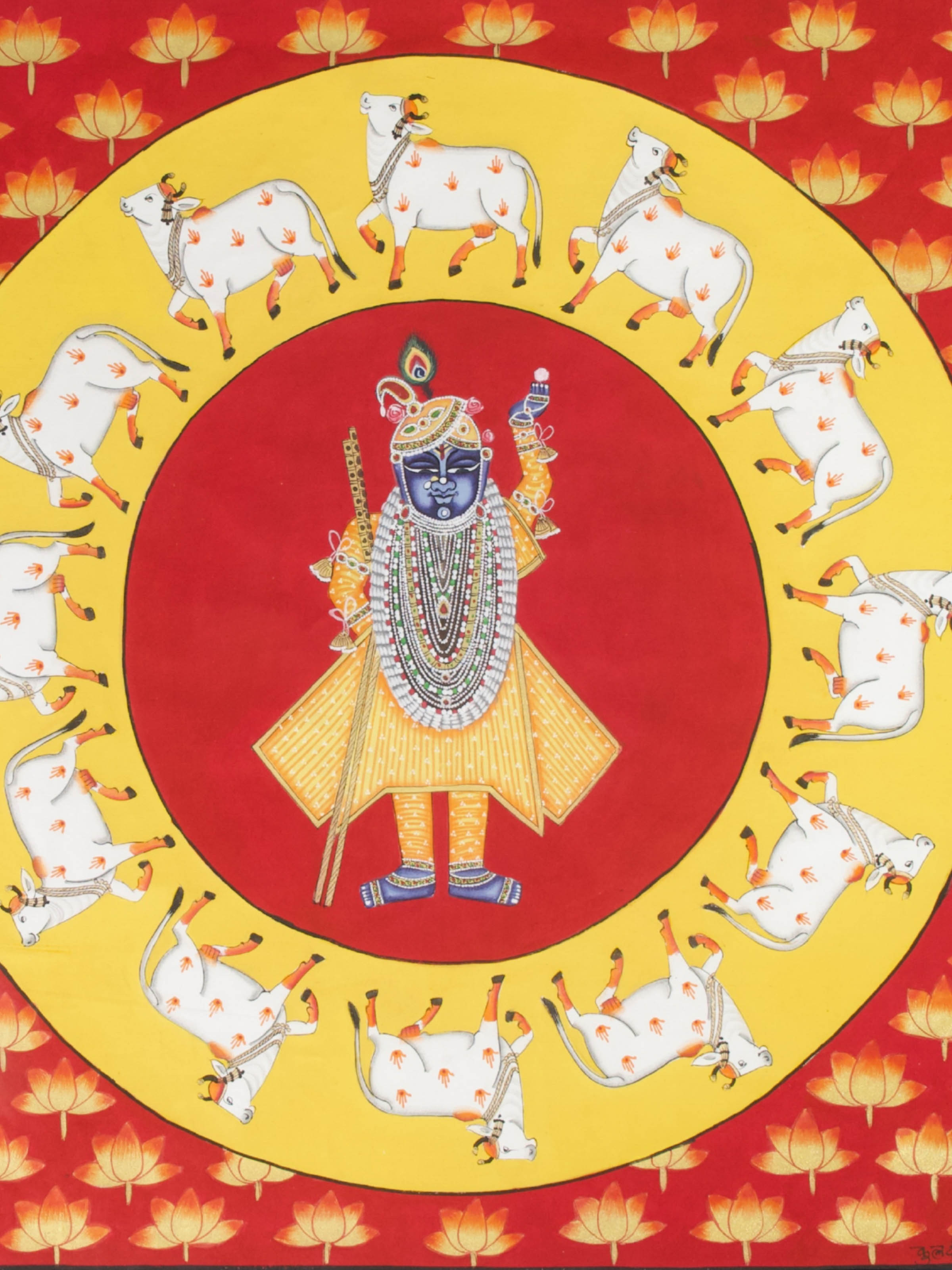 Shrinathji Circling Cows Pichwai Painting