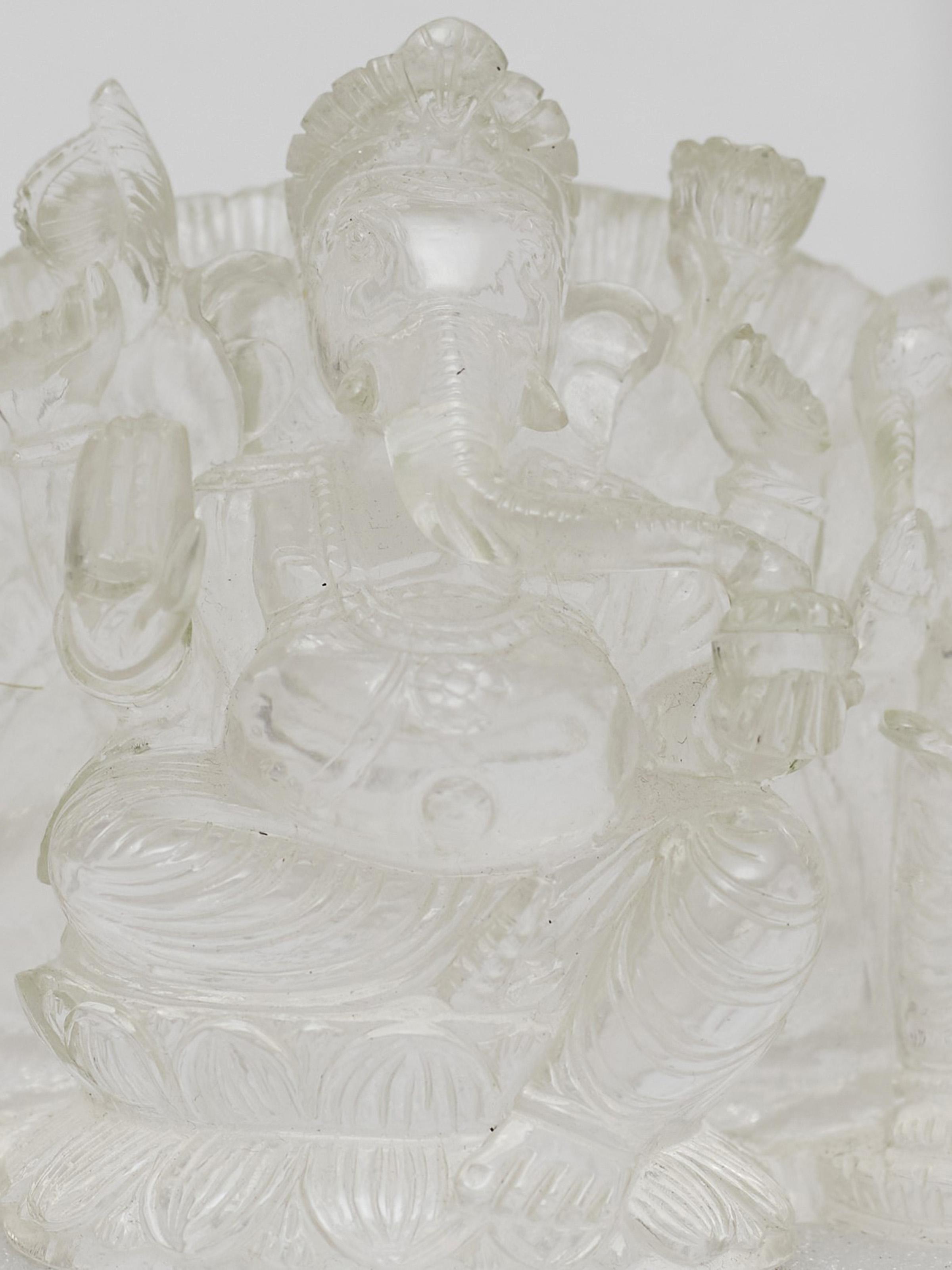 Ridhisidhi Quartz Ganesha Idol