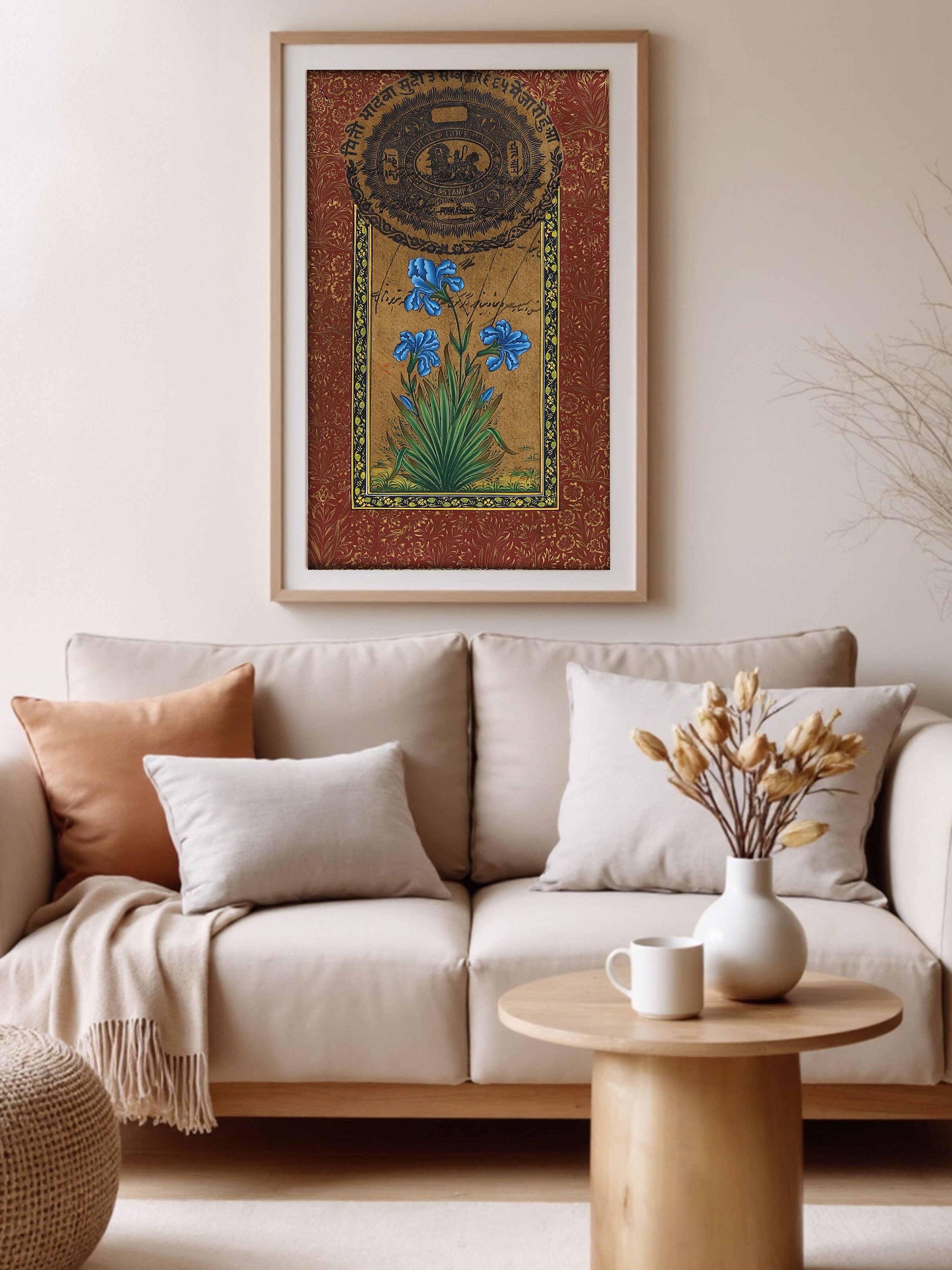 Blue Iris Miniature Painting
