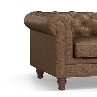 Winchester Essential 4 Seater Fabric Sofa in Mocha Colour