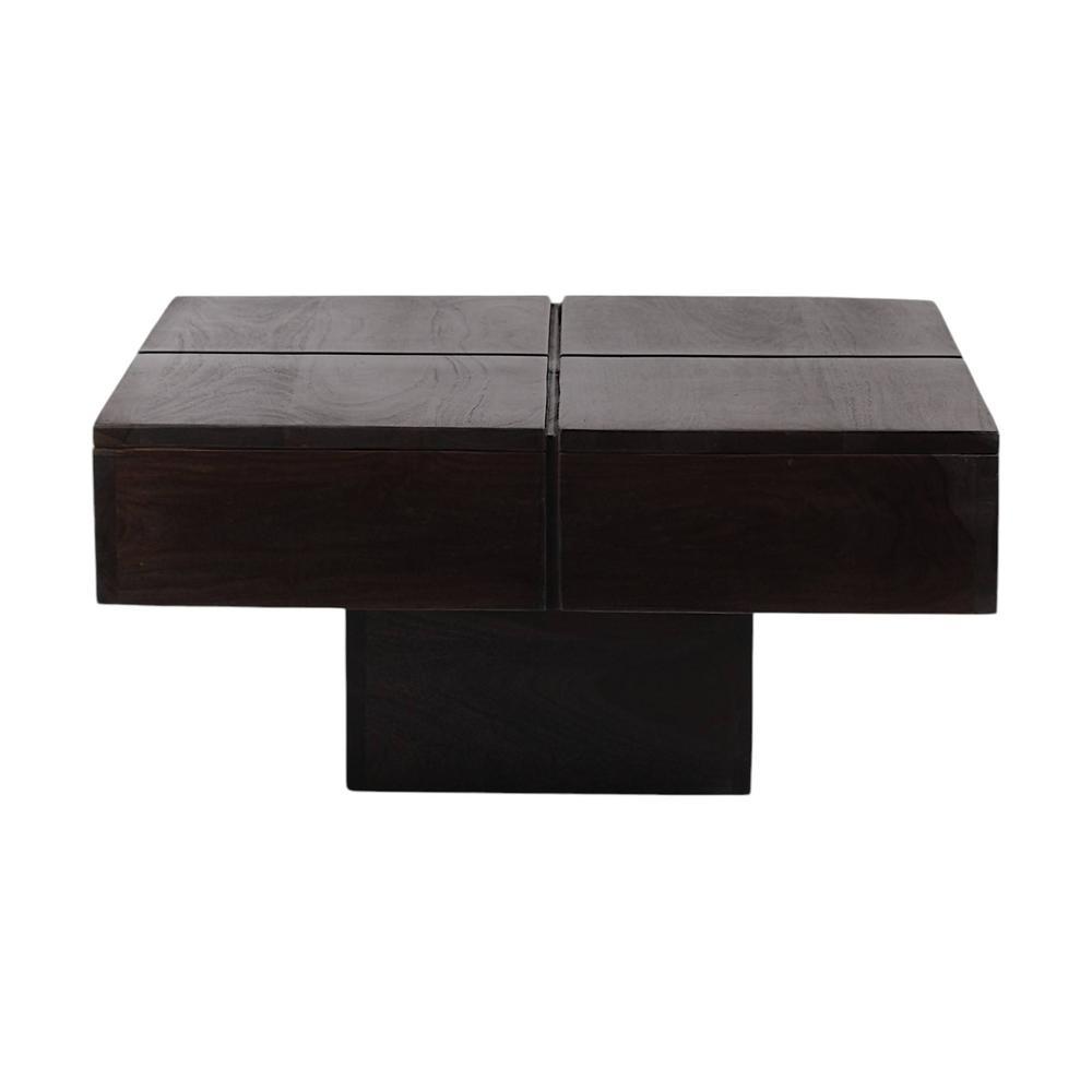 Montreal Sheesham Wood Coffee Table In Mahogany Finish