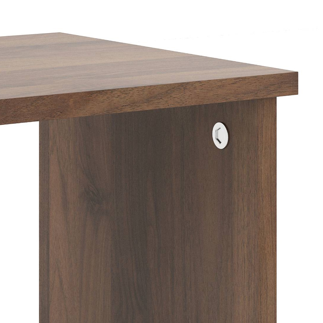 Nick Engineered Wood Side Table in Classic Walnut Finish