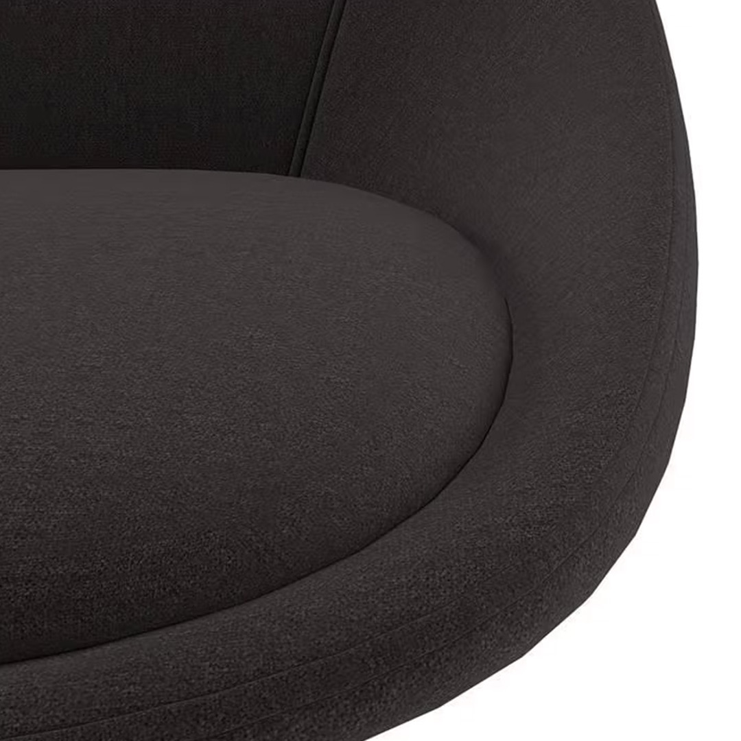 Doris Fabric Accent Chair in Dark Grey Colour