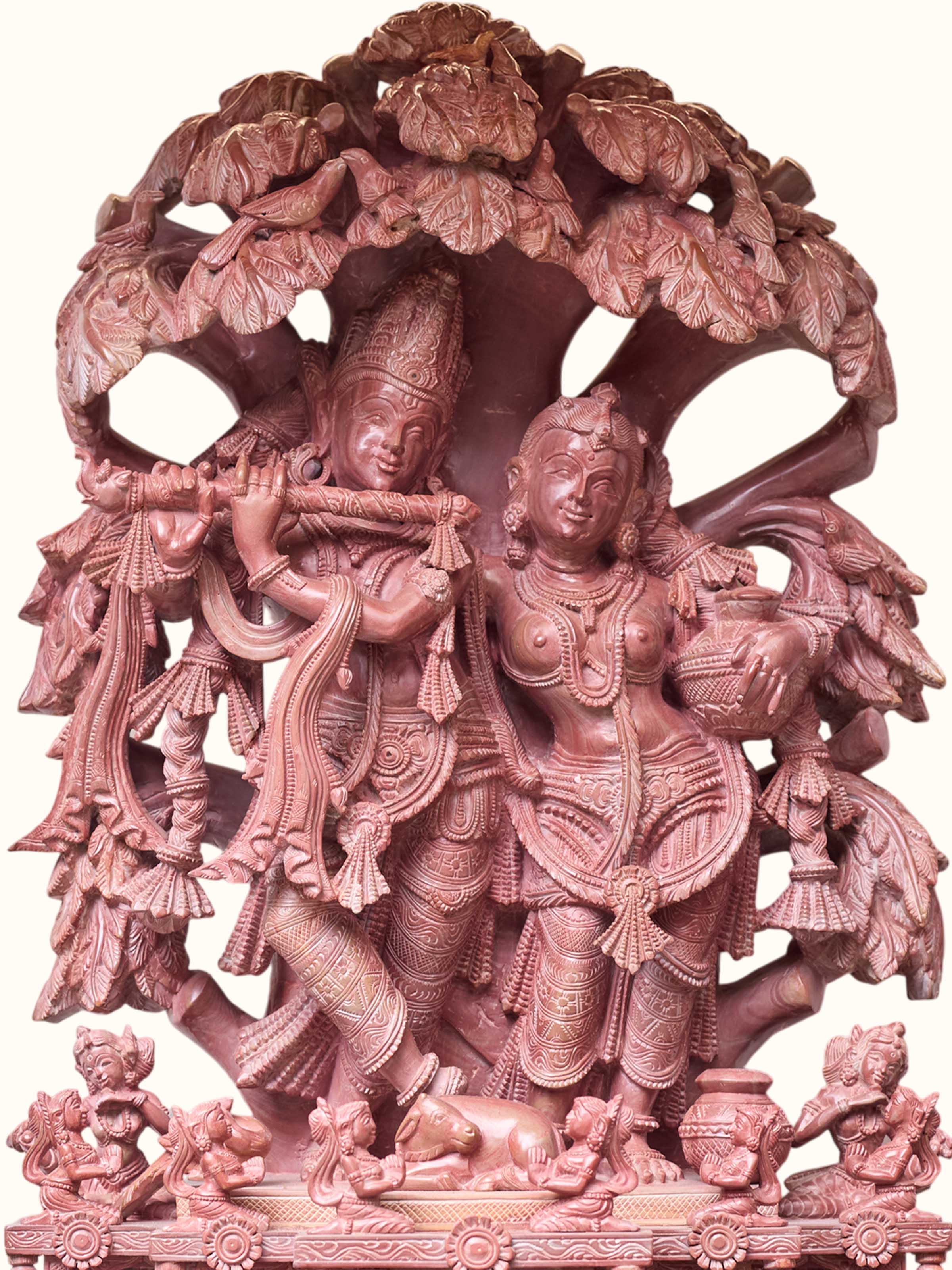 Stone Carved Radha Krishna Idol