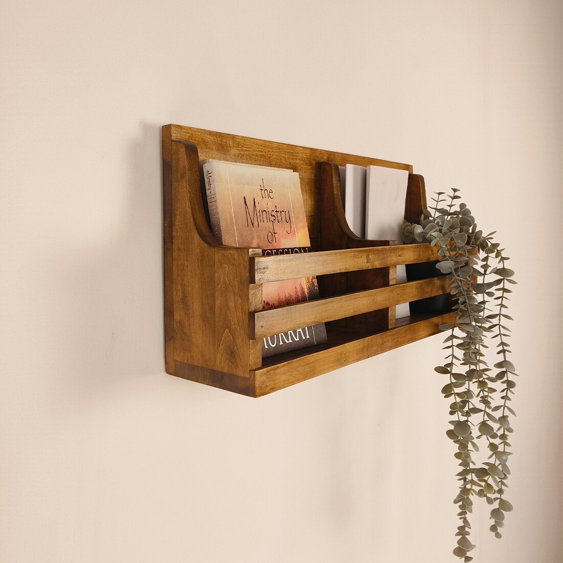 Norita Wooden Wall Shelf Organiser With Key Holders