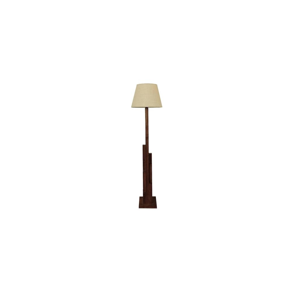 Skyline Beige Jute Floor Lamp with Beige Jute Base