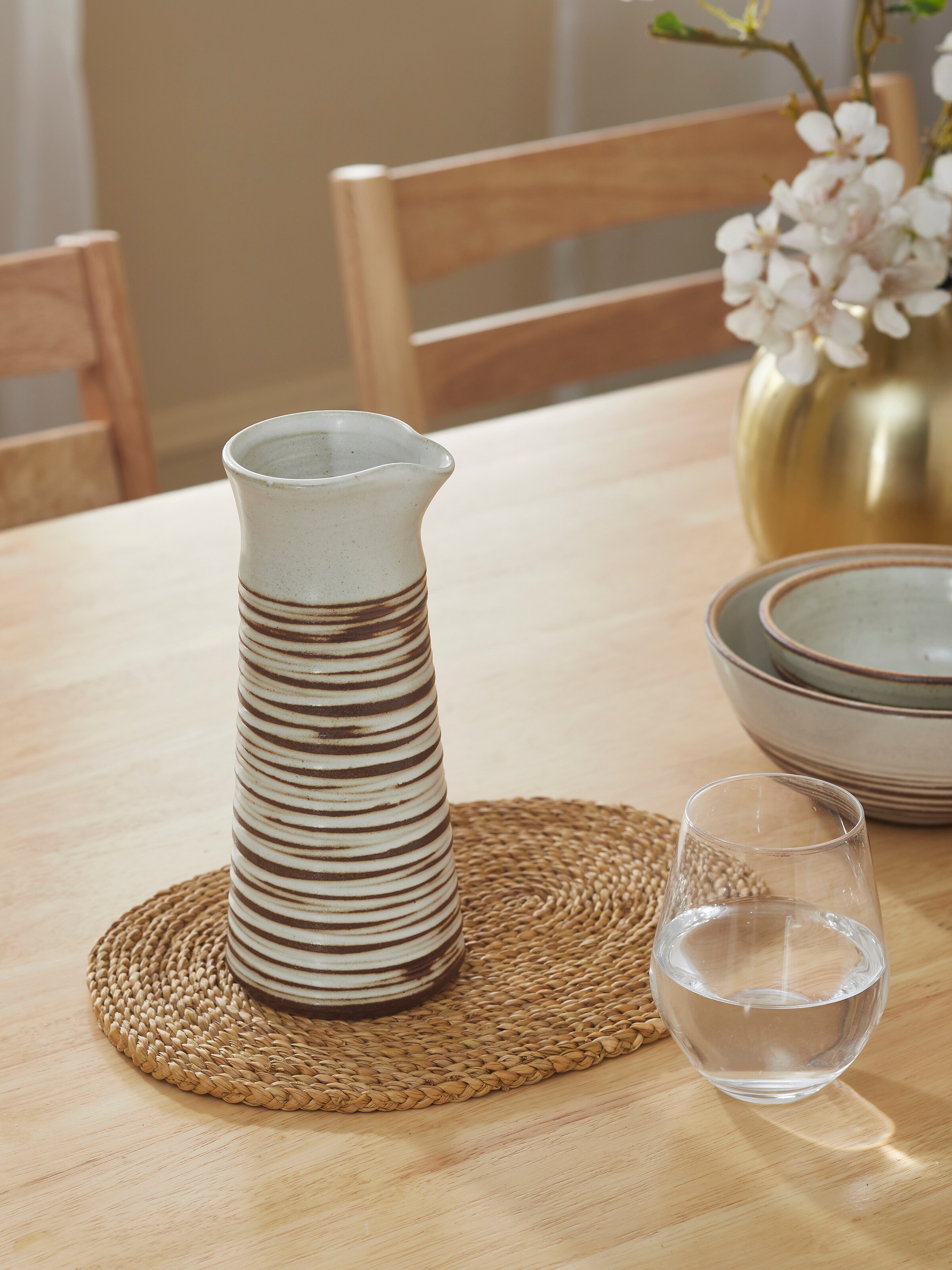 Lifestyle view of Studio Pottery Ceramic Carafe