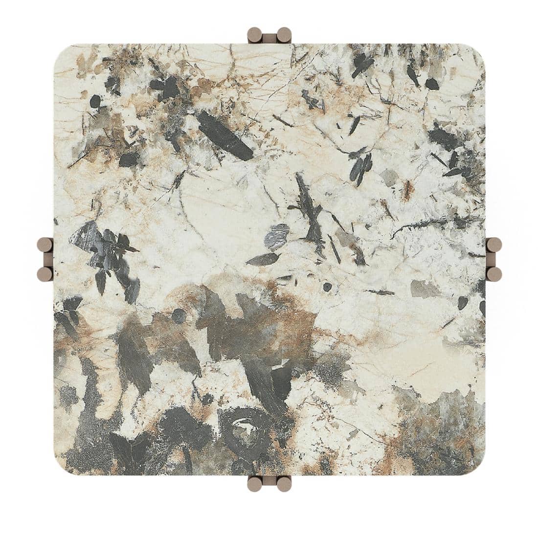 Paloma Marble Side Table in Saturn Spanish Ceramic Finish