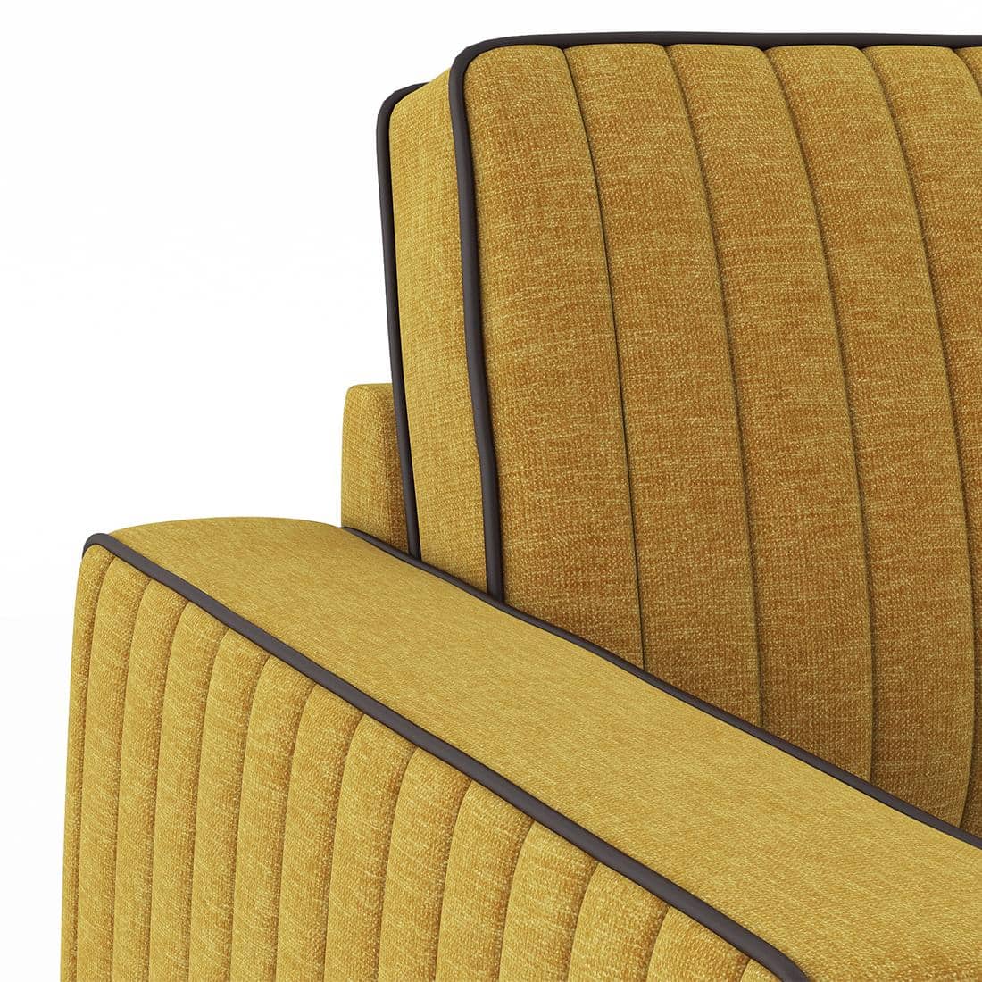 Apollo Neo Sofa (Colour : Ochre, Seating Capacity : 1 Seater, Cushion Type : Hard, Back Height : Regular Back)