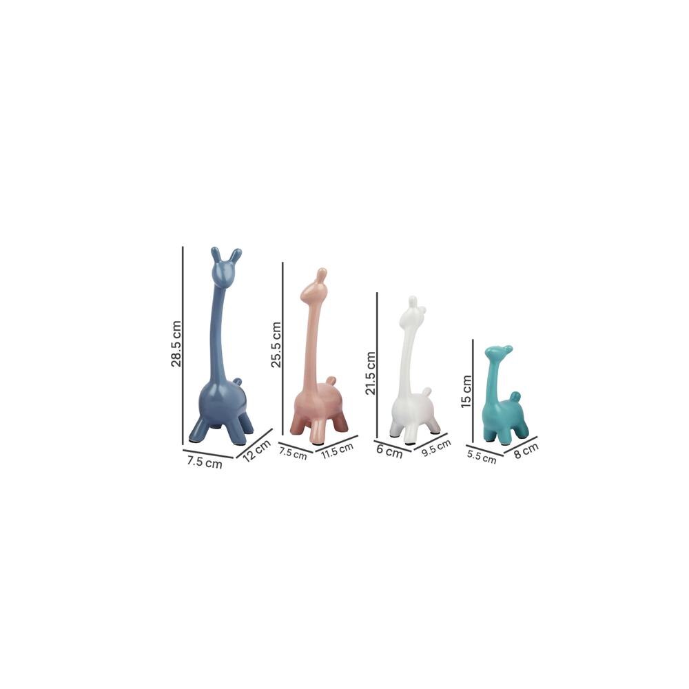 Set Of 4 Graceful Giraffe Showpieces