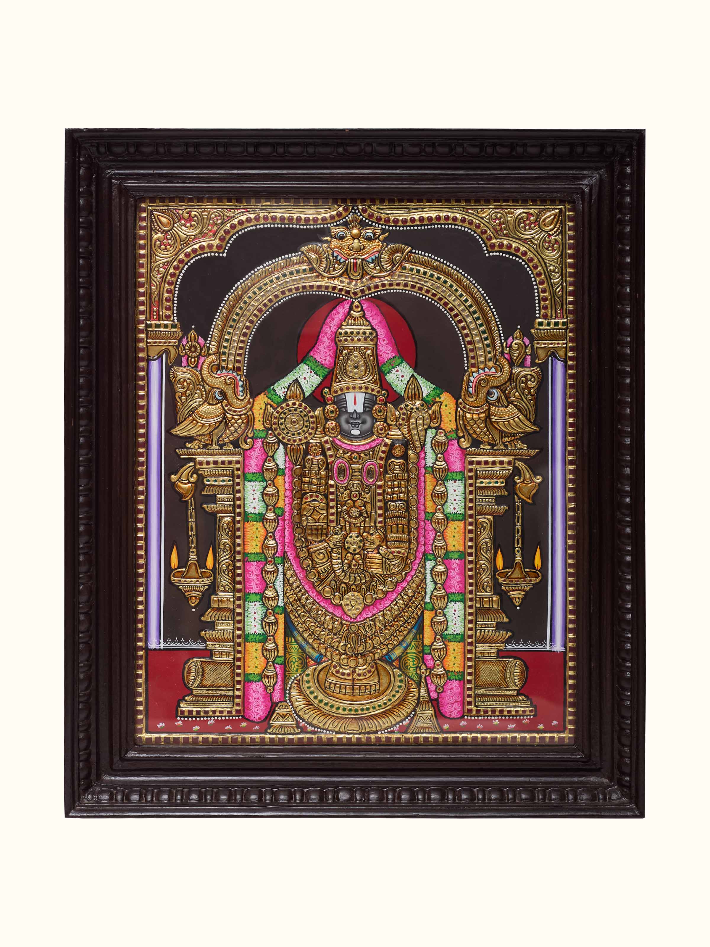 Balaji Thanjavur Teak Wood Painting