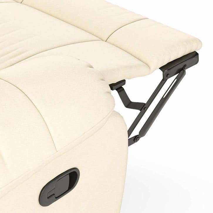 Lebowski Leatherette One Seater Manual Recliner in Ancient Ivory Cream Colour