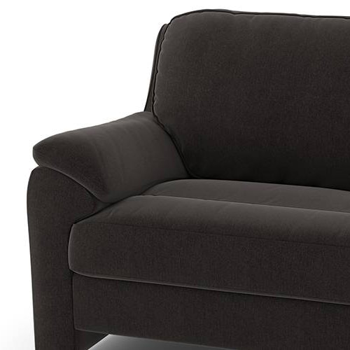 Farina Premium 1 Seater Fabric Sofa in Pebble Grey Colour