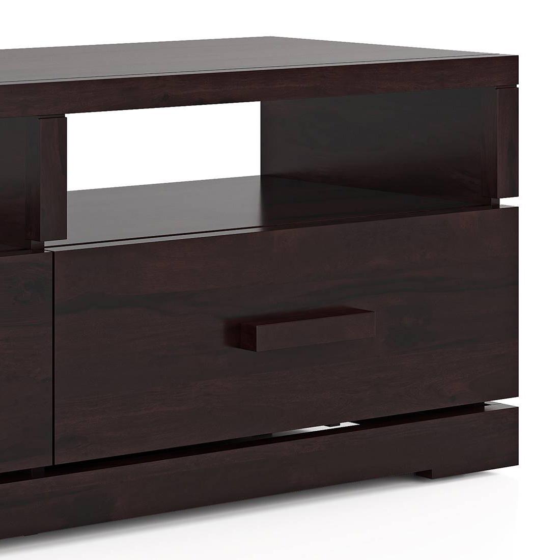 Carmond Solid Wood Free Standing TV Unit in Mahogany Finish