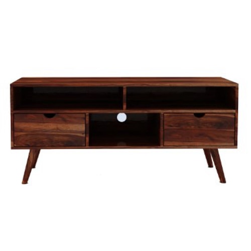 Zenith Solid Wood TV Unit in Teak Finish