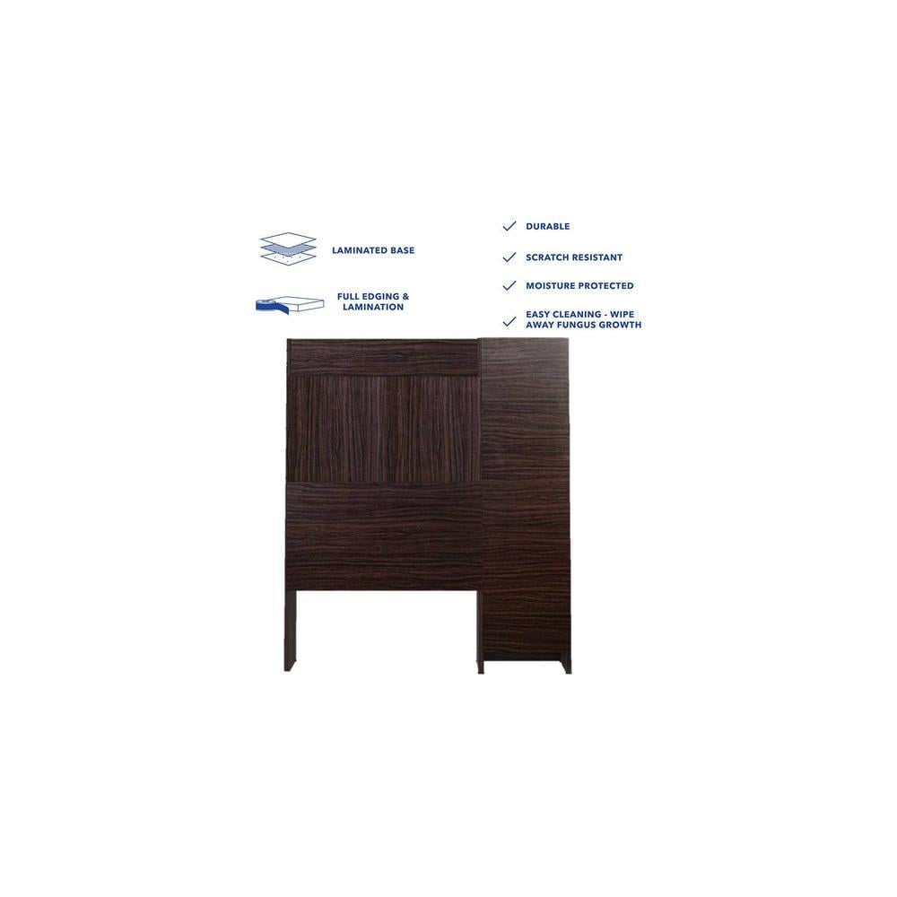 Nakamura Study Table with Cabinet in Dark Brown Finish