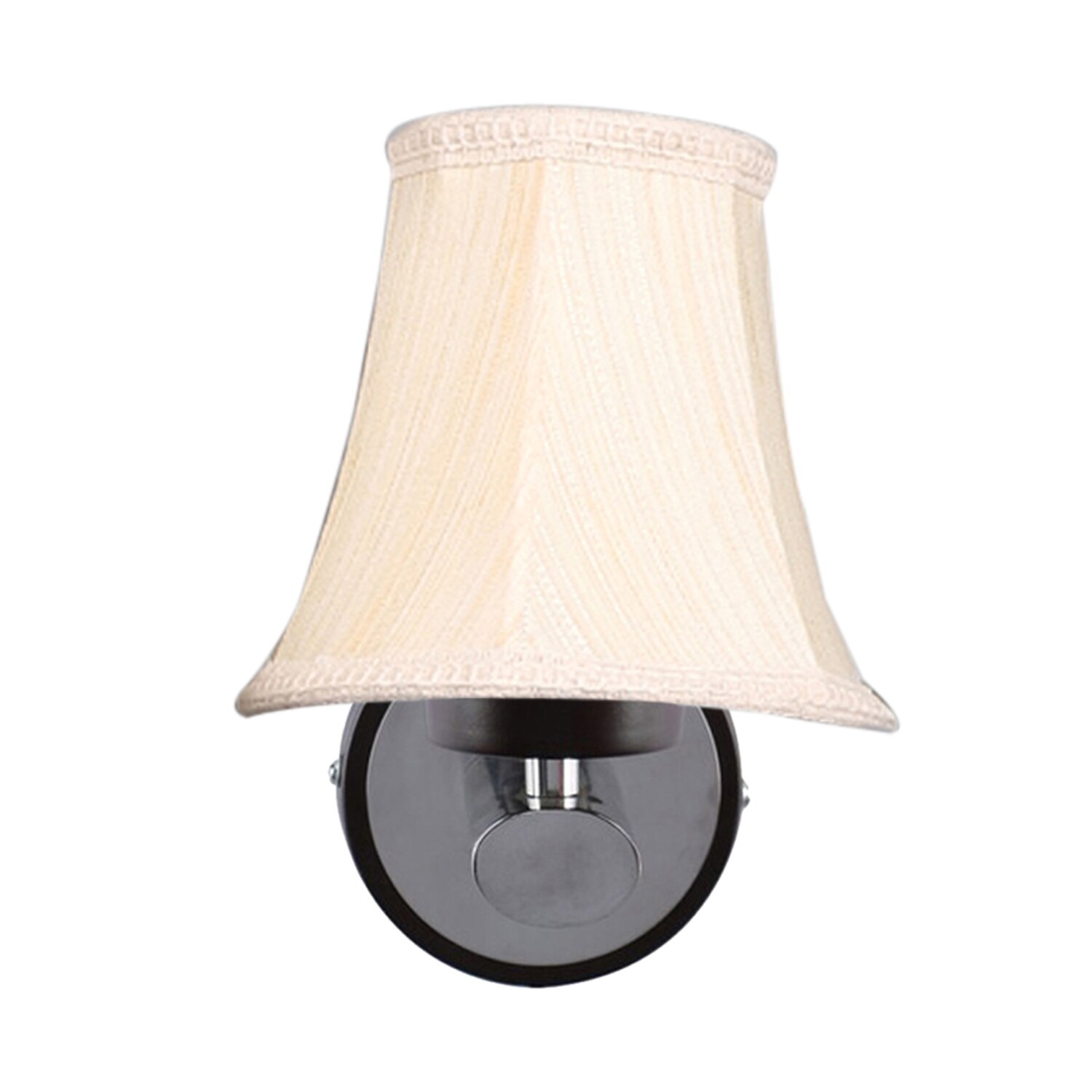 Devansh Metal Wall Mounted Lamp With Off-White Cotton Shade