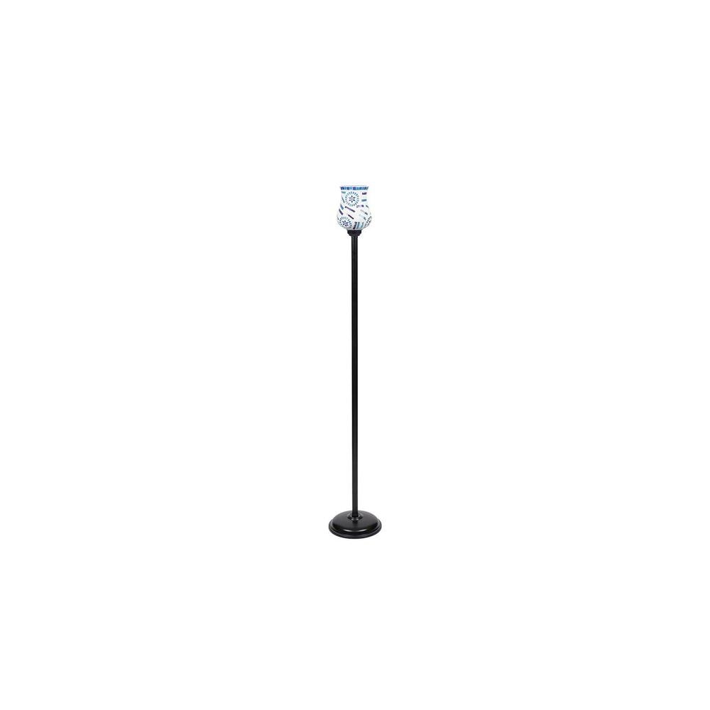 Cyrus Black Glass Shade Floor Lamp