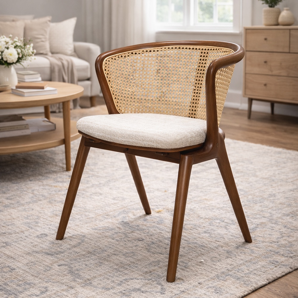 Holland Solid Wood Dining Chair in Brown Colour - Living Shape