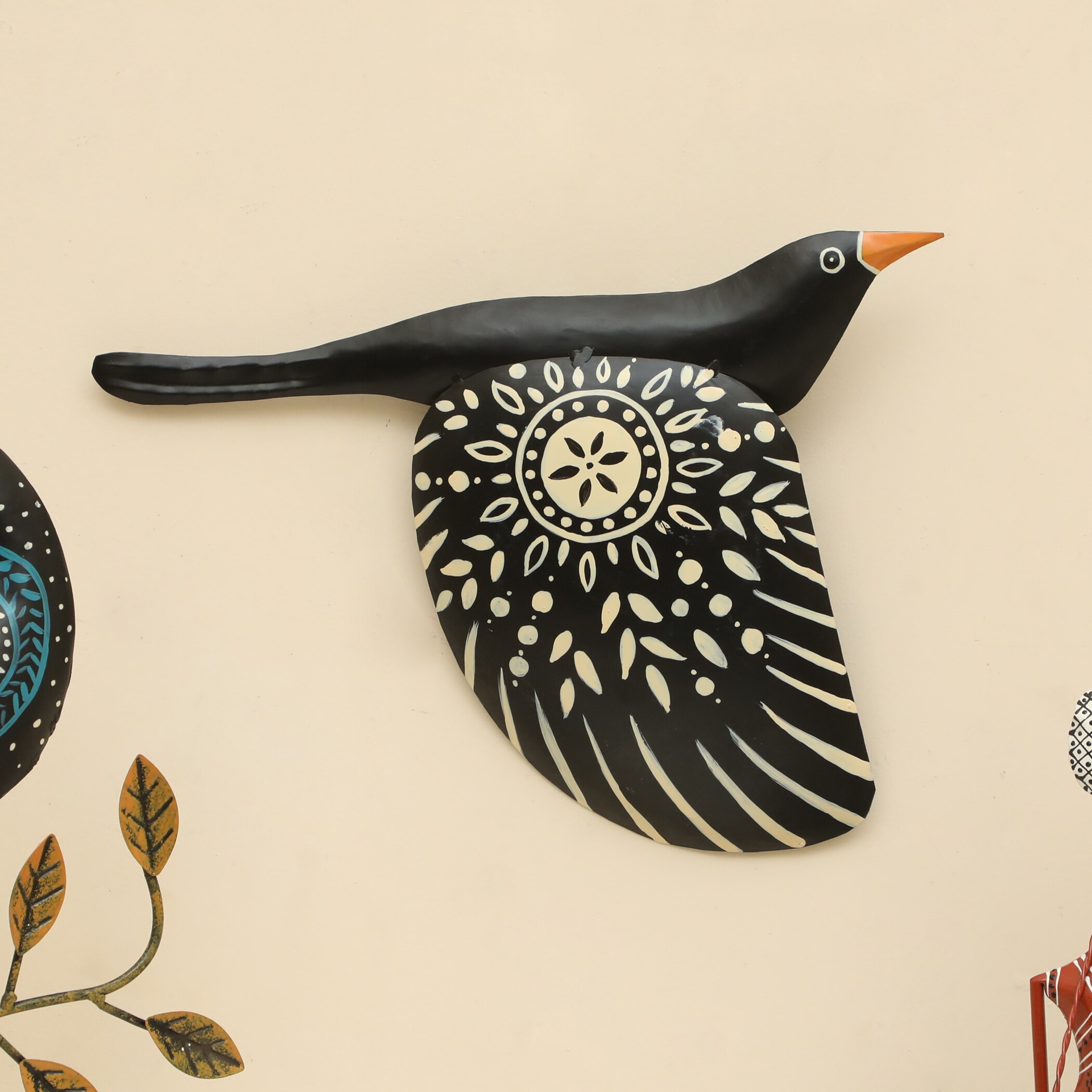 W-Falguni Abstract Metal Wall Decor in Multicolor Set of 1 - Vedas Exports