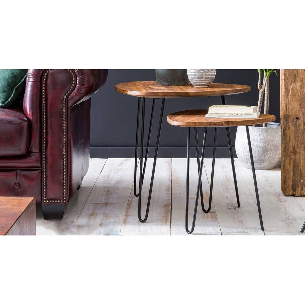Minto Solid Wood Nested Tables - Set of 2